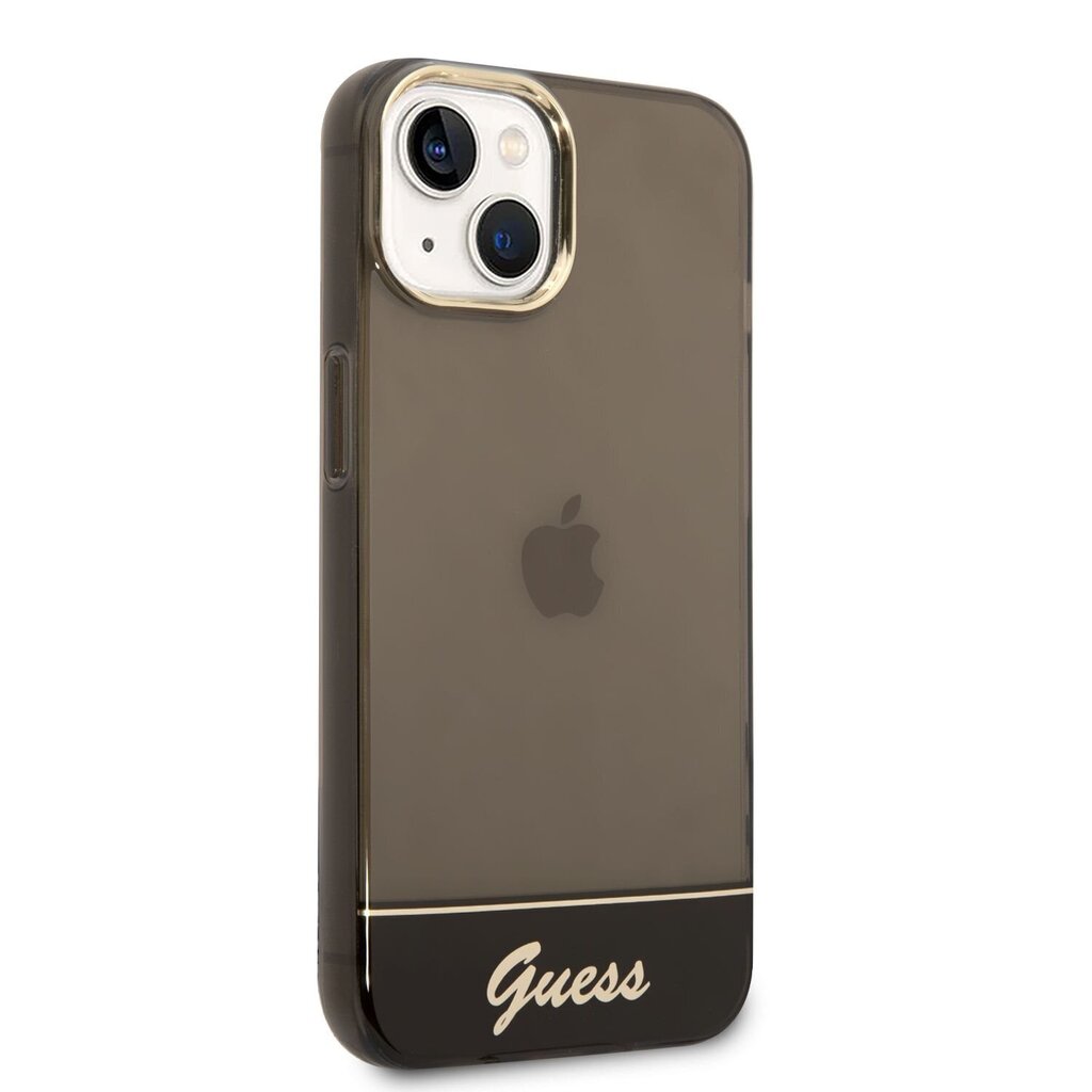 Guess PC/TPU Camera Outline läpikuultava kotelo iPhone 14:lle, musta hinta ja tiedot | Puhelimen kuoret ja kotelot | hobbyhall.fi