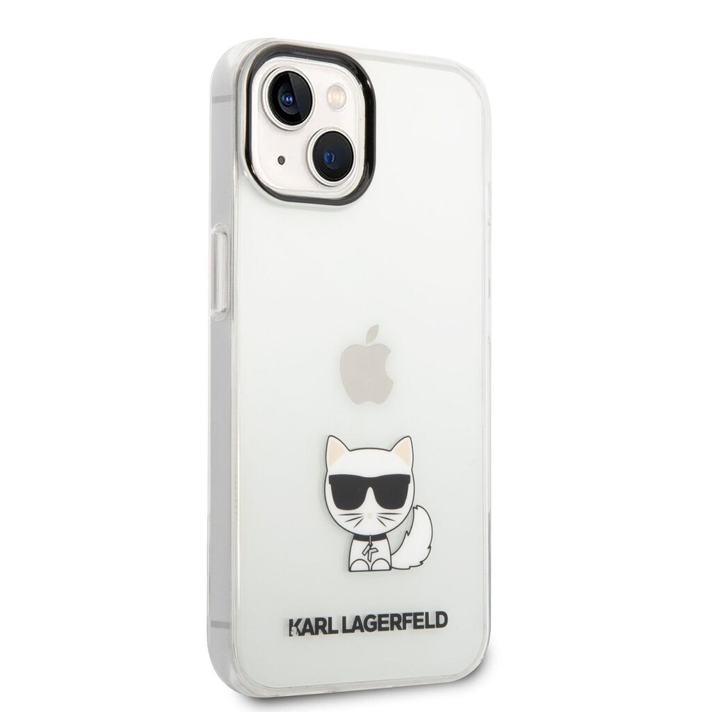 Karl Lagerfeld Choupette -logokotelo iPhone 14 Plus -puhelimelle, läpinäkyvä hinta ja tiedot | Puhelimen kuoret ja kotelot | hobbyhall.fi