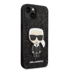 Karl Lagerfeld Glitter Flakes Ikonik Suojakuori iPhone 14 Plus -puhelimelle, musta hinta ja tiedot | Puhelimen kuoret ja kotelot | hobbyhall.fi