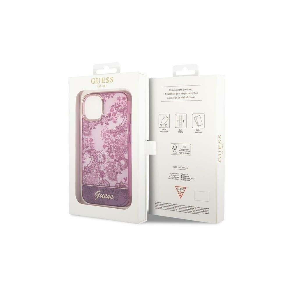 Guess iPhone 14 Plus 6,7" GUHCP14MHGPLHF fuschia posliini hinta ja tiedot | Puhelimen kuoret ja kotelot | hobbyhall.fi