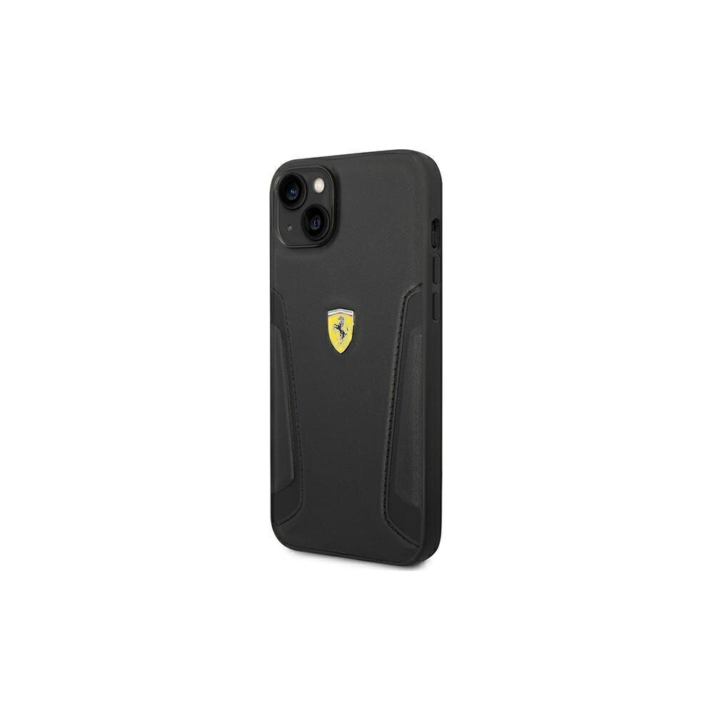 Ferrari iPhone 14 Plus 6,7" FEHCP14MRBUK mustat HC-nahkaleimasimen sivut hinta ja tiedot | Puhelimen kuoret ja kotelot | hobbyhall.fi