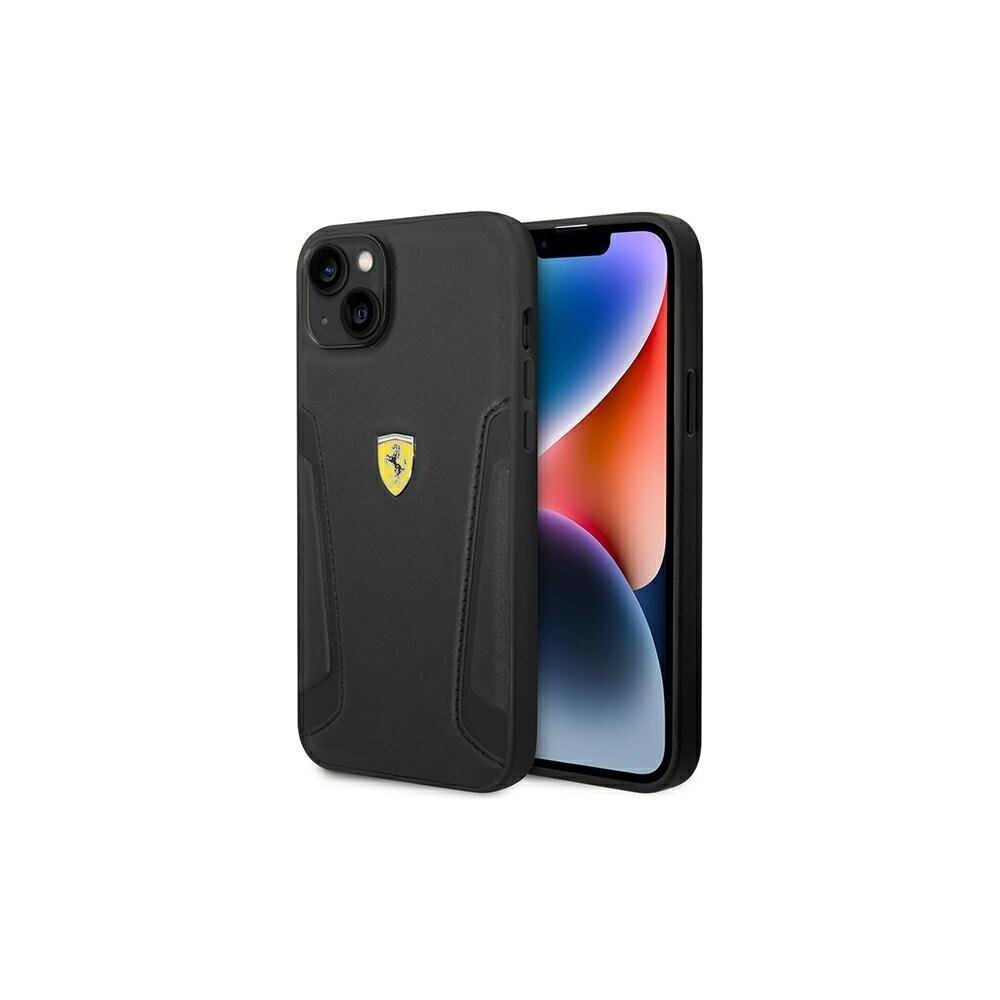 Ferrari iPhone 14 Plus 6,7" FEHCP14MRBUK mustat HC-nahkaleimasimen sivut hinta ja tiedot | Puhelimen kuoret ja kotelot | hobbyhall.fi