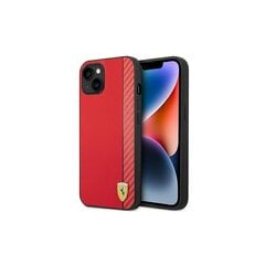 Ferrari iPhone 14 Pro 6.1" FEHCP14LAXRE punainen HC PU Carbon hinta ja tiedot | Puhelimen kuoret ja kotelot | hobbyhall.fi