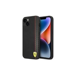 Ferrari iPhone 14 Plus 6,7" FEHCP14MaxBK musta HC PU Carbon hinta ja tiedot | Puhelimen kuoret ja kotelot | hobbyhall.fi