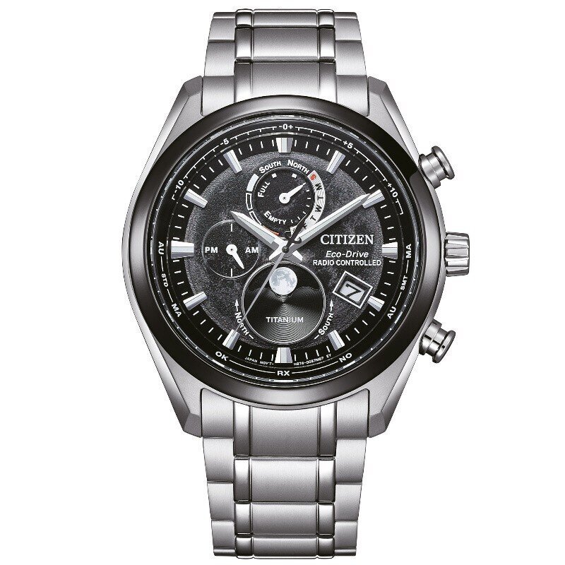 Miesten kello Citizen Eco-Drive -radioohjattu Tsukiyomi Moonphase Super Titanium BY1018-80E hinta ja tiedot | Miesten kellot | hobbyhall.fi