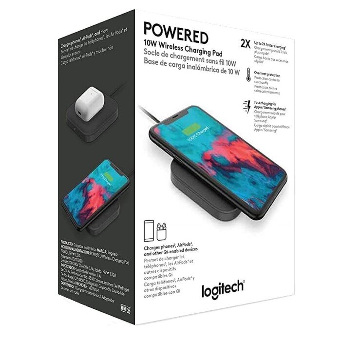 Logitech Powered Pad Qi hinta ja tiedot | Puhelimen laturit | hobbyhall.fi