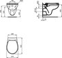 Sarja ripustettua wc: tä Ideal Standard vakio WC EUROVIT Rimless hinta ja tiedot | WC-istuimet | hobbyhall.fi