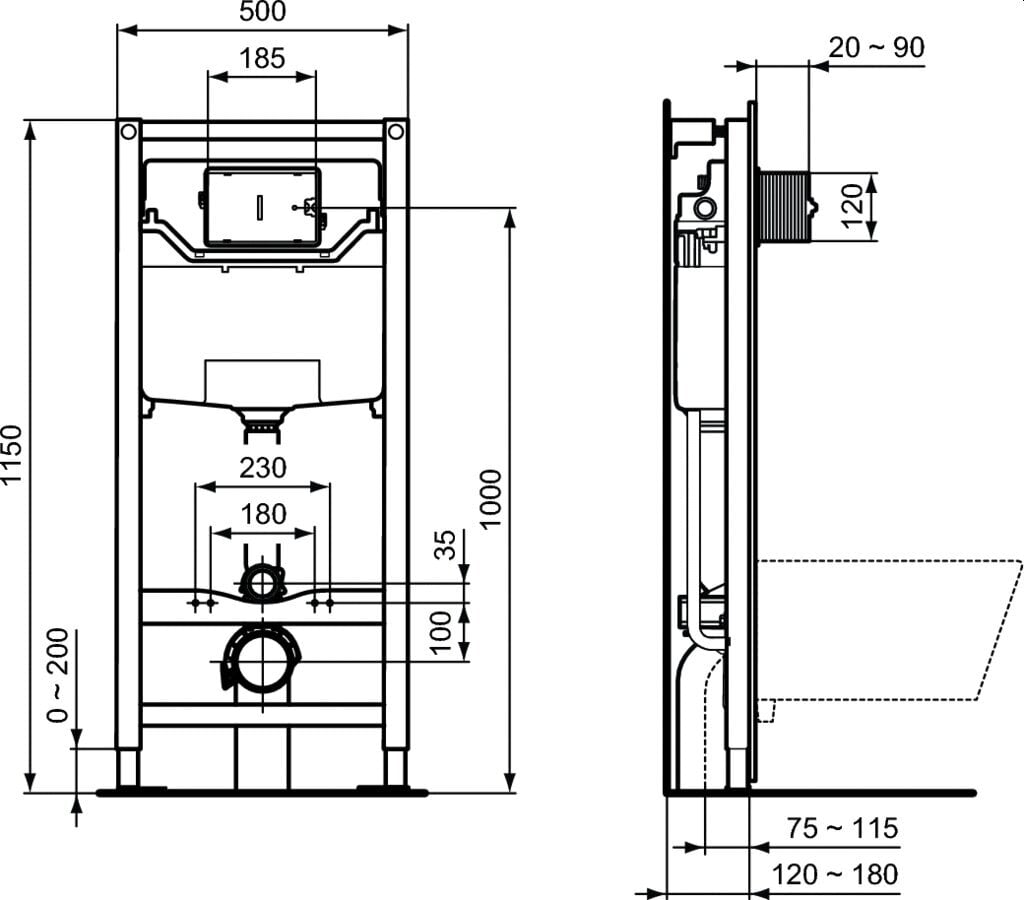 Sarja ripustettua wc: tä Ideal Standard hinta ja tiedot | WC-istuimet | hobbyhall.fi