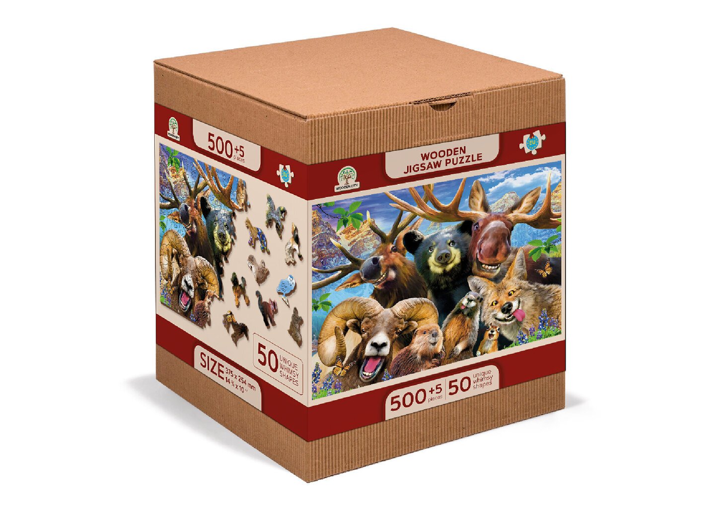 Puinen palapeli - palapeli Animals Wooden City, 505 d. hinta ja tiedot | Palapelit | hobbyhall.fi