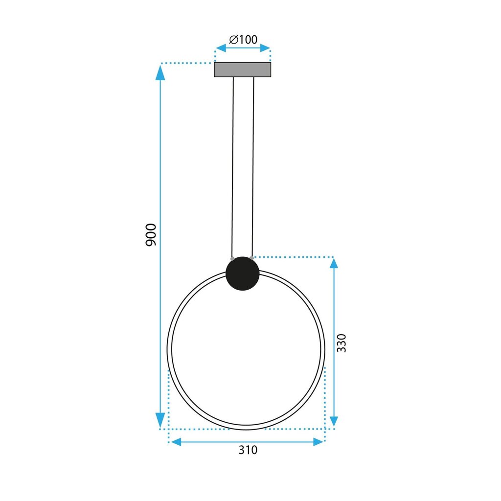 LED-katto lamppu App1393-CP Gold 30cm hinta ja tiedot | Riippuvalaisimet | hobbyhall.fi