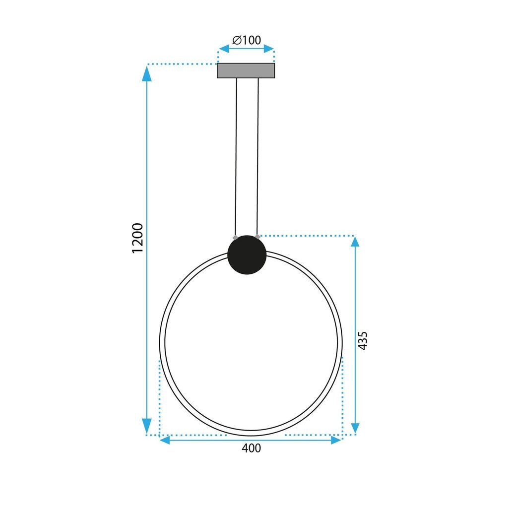 LED-katto lamppu App1396-CP Gold 40cm hinta ja tiedot | Riippuvalaisimet | hobbyhall.fi