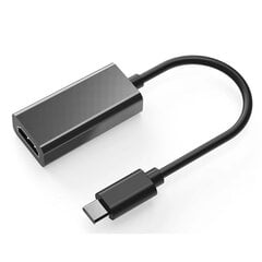 iLike HD7 USB-C -liitin HDMI 4K -naaraspuoliseen ääni- ja videokaapelisovittimeen 10 cm - muunnin musta (OEM) hinta ja tiedot | Adapterit | hobbyhall.fi