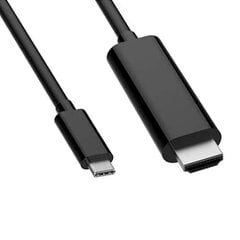 iLike HD9 USB-C (C-tyyppi) -liitin HDMI-liittimeen 4K 60Hz Multimedia Audio & Video 2m kaapelisovitin musta (OEM) hinta ja tiedot | Kaapelit ja adapterit | hobbyhall.fi