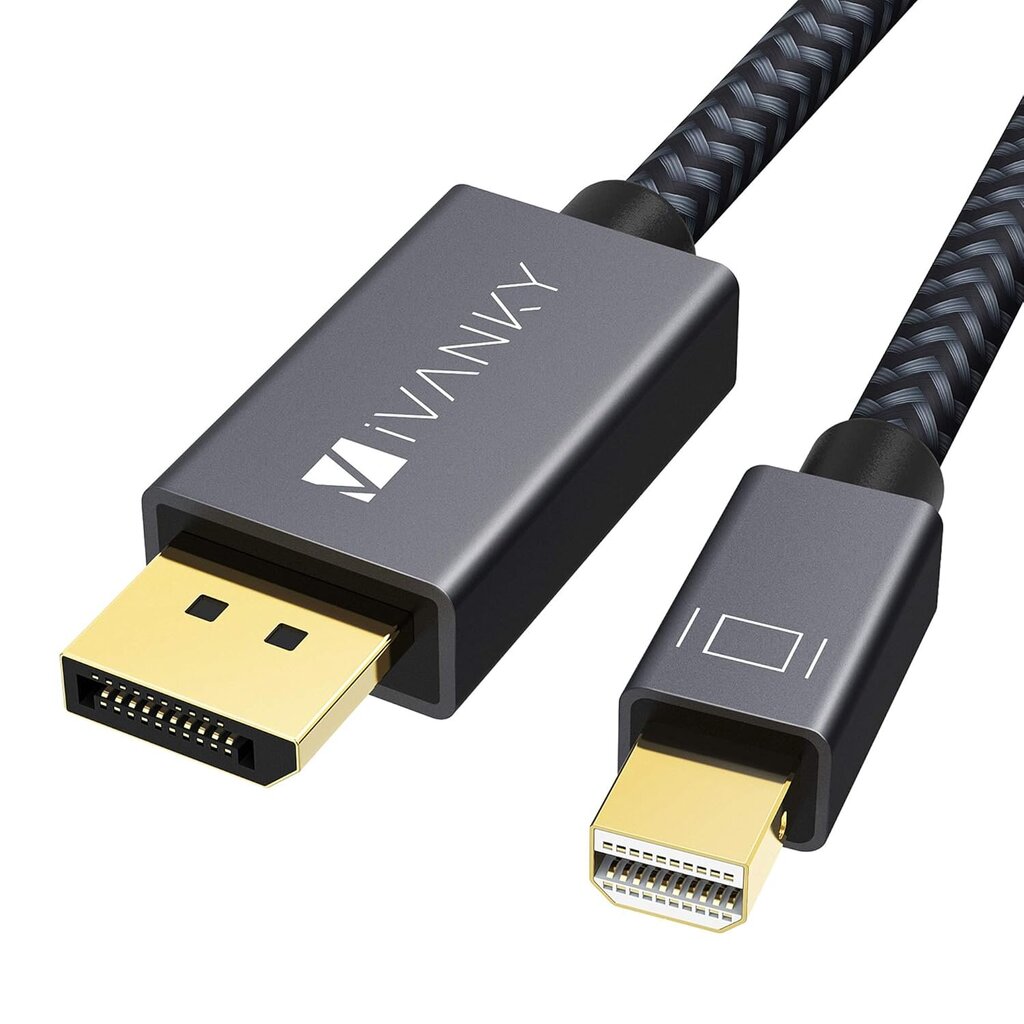 iVANKY Mini DisplayPort to DisplayPort 4K 60Hz 1m harmaa kaapeli hinta ja tiedot | Kaapelit ja adapterit | hobbyhall.fi