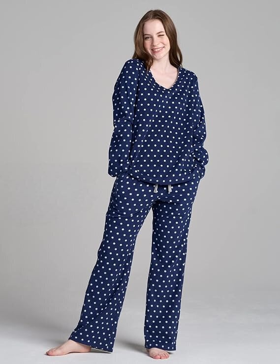 LAPASA Naisten Fleece Pyjama Navy M hinta ja tiedot | Yöasut ja pyjamat | hobbyhall.fi