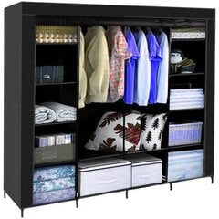 LIVIT Suuri kokoontaitettava kangasvaatekaappi 170x170cm hinta ja tiedot | Kaapit | hobbyhall.fi