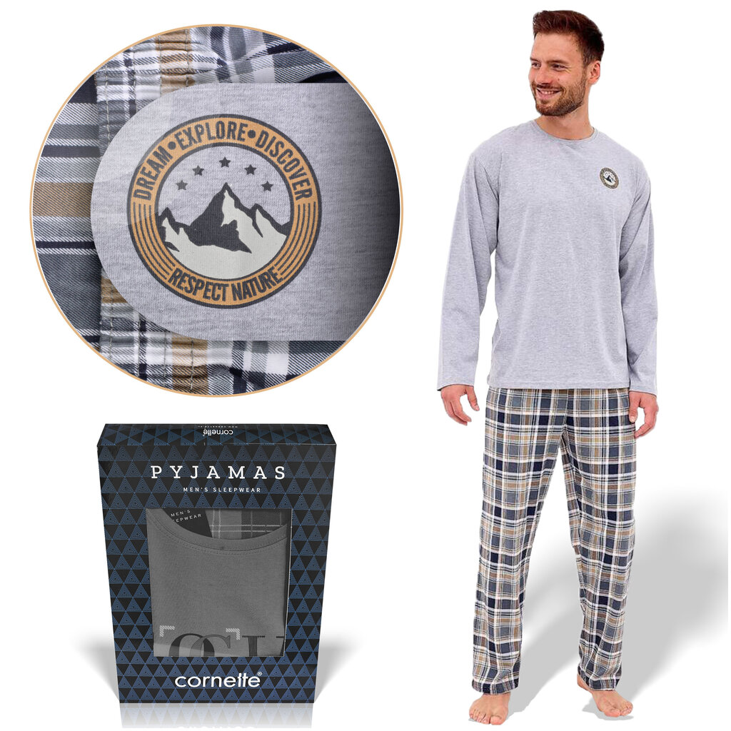 Miesten pyjama CORNETTE EXPLORE, puuvilla hinta ja tiedot | Miesten kylpytakit ja pyjamat | hobbyhall.fi