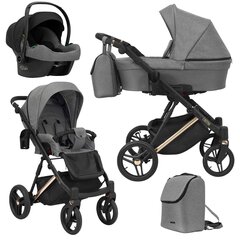 Lastenvaunut Lazzio Premium Kunert 3in1, Grey hinta ja tiedot | Vaunut ja rattaat | hobbyhall.fi