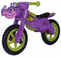 Milly Mally puinen tasapainopyörä Dino, violetti hinta ja tiedot | Potkupyörät | hobbyhall.fi