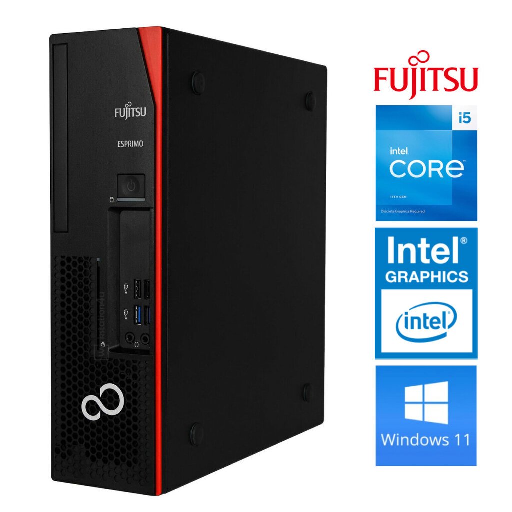 FSC ESPRIMO D538 i5-8400 8GB 512SSD M.2 NVME WIN11Pro hinta ja tiedot | Pöytätietokoneet | hobbyhall.fi