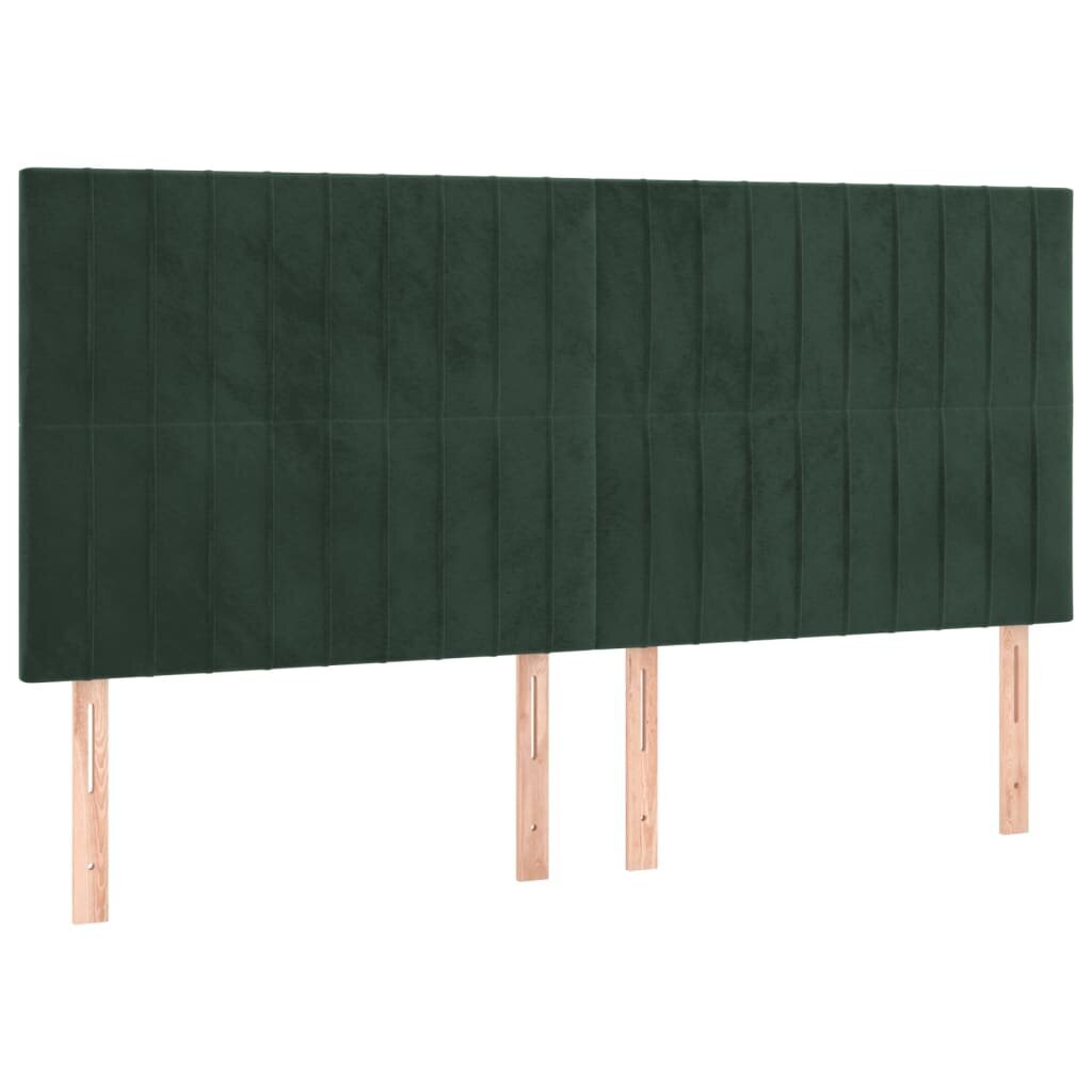 Pääty, 4 kpl. väri tummanvihreä, 80x5x78/88cm, sametti hinta ja tiedot | Sängyt | hobbyhall.fi