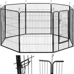 Koiran aitaukko portilla, 8 segmenttiä, 100 cm korkea hinta ja tiedot | Pieneläinten häkit ja tarvikkeet | hobbyhall.fi