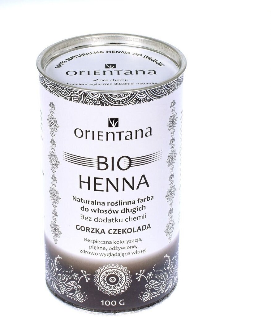 Orientana Bio Henna Bitter Chocolate -hiusväri, 100 g hinta ja tiedot | Hiusvärit | hobbyhall.fi