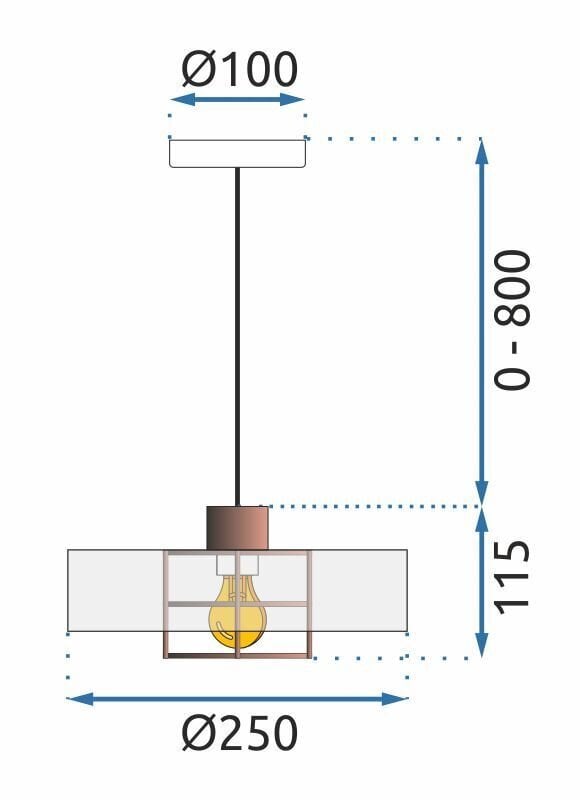 Hanging Lamp App1246-1CP musta-vaaleanpunainen kulta hinta ja tiedot | Riippuvalaisimet | hobbyhall.fi