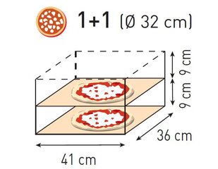 Tuplapizzauuni Basic Vetro 2/40 2 pizzaa 2400W - Hendi 226674 hinta ja tiedot | Miniuunit | hobbyhall.fi