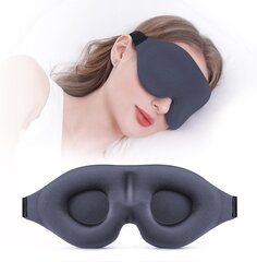 Sleep Sleeper, Sleep Sleeper, 100% valoa estävä 3D Sleeping Eye Mask, pehmeä hengittävä silmäsuoja naisille, miehille, rentouttava nollapaineinen yösilmäside hinta ja tiedot | Yöasut ja pyjamat | hobbyhall.fi