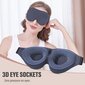 Sleep Sleeper, Sleep Sleeper, 100% valoa estävä 3D Sleeping Eye Mask, pehmeä hengittävä silmäsuoja naisille, miehille, rentouttava nollapaineinen yösilmäside hinta ja tiedot | Yöasut ja pyjamat | hobbyhall.fi