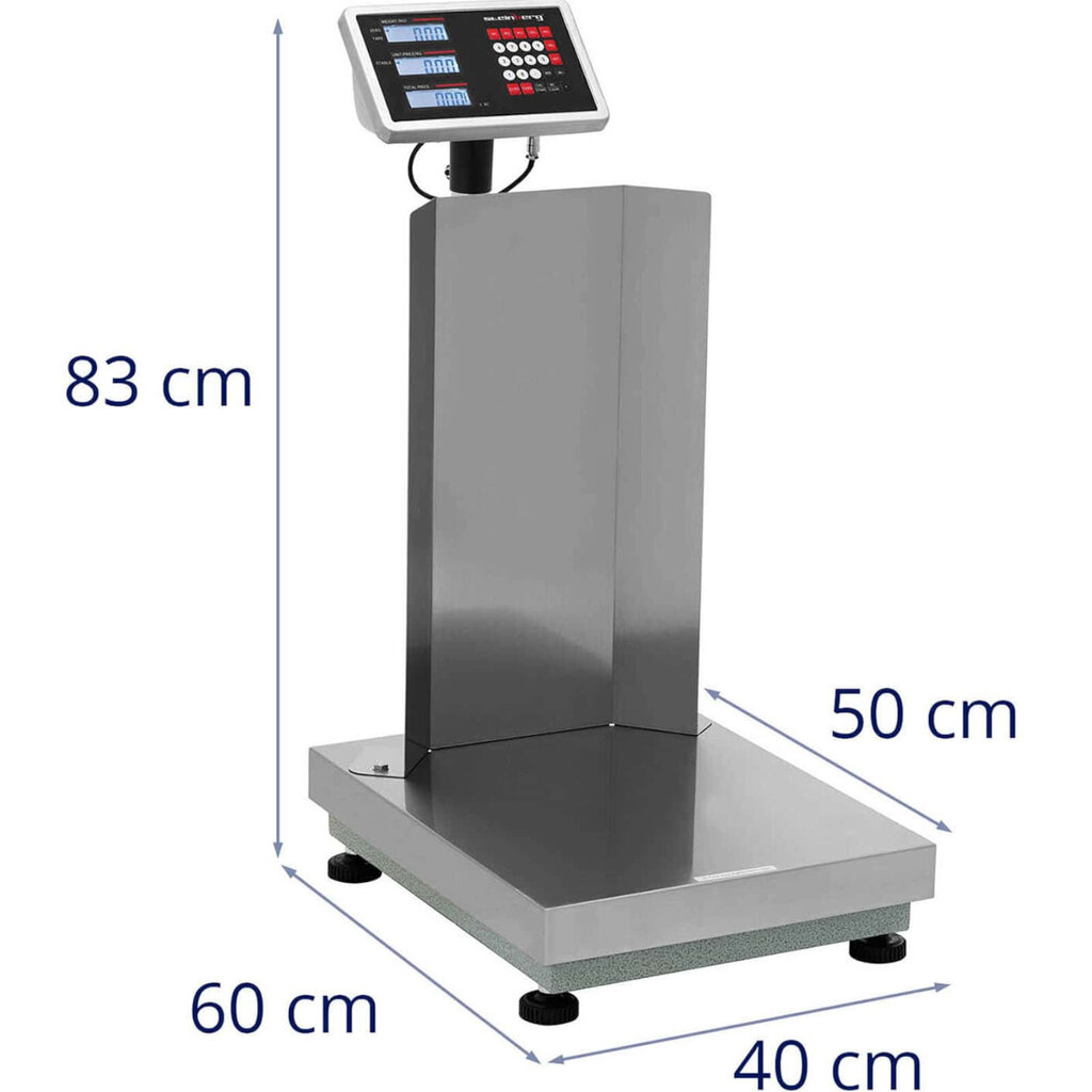 Varastotasovaaka selkänojalla 40 x 50 cm LCD 60 kg / 0,005 kg hinta ja tiedot | Teollisuusvaa'at | hobbyhall.fi