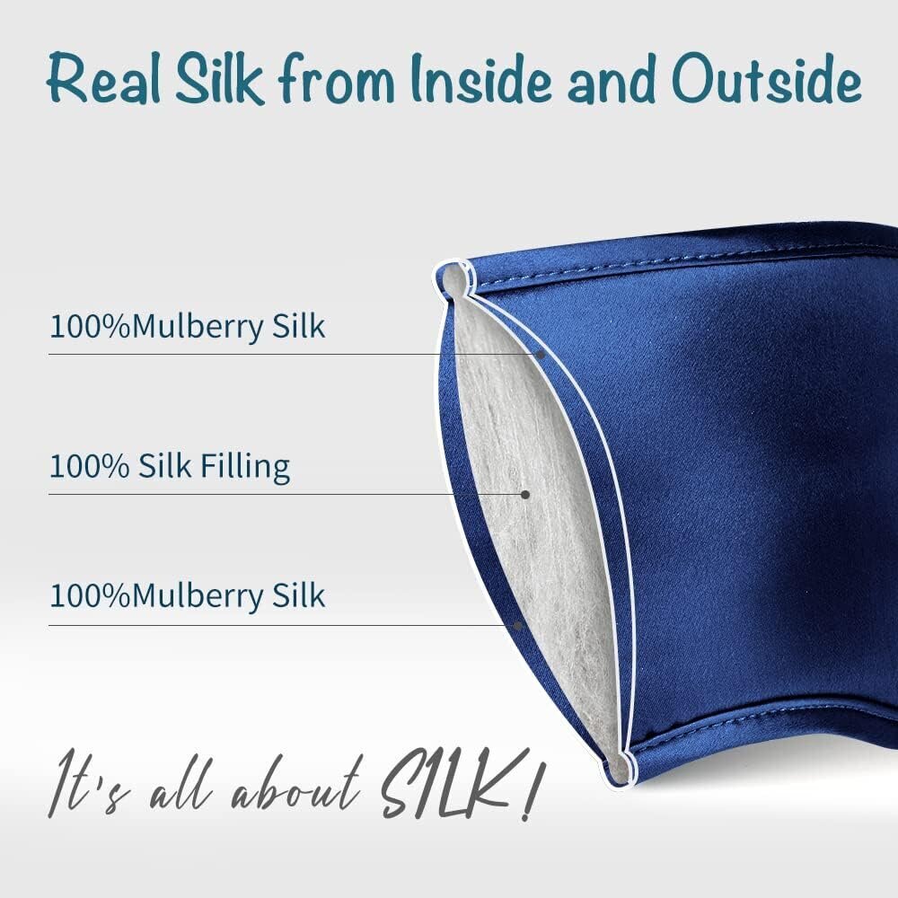 Silk Sleep Eye Eye Mask Side, säädettävällä hihnalla, pehmeä silmäsuoja naisille Miesten yöuniin, matkustamiseen, päiväuniin hinta ja tiedot | Yöasut ja pyjamat | hobbyhall.fi