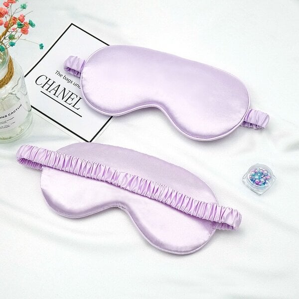 Silk Sleep Eye Eye Mask Side, säädettävällä hihnalla, pehmeä silmäsuoja naisille Miesten yöuniin, matkustamiseen, päiväuniin