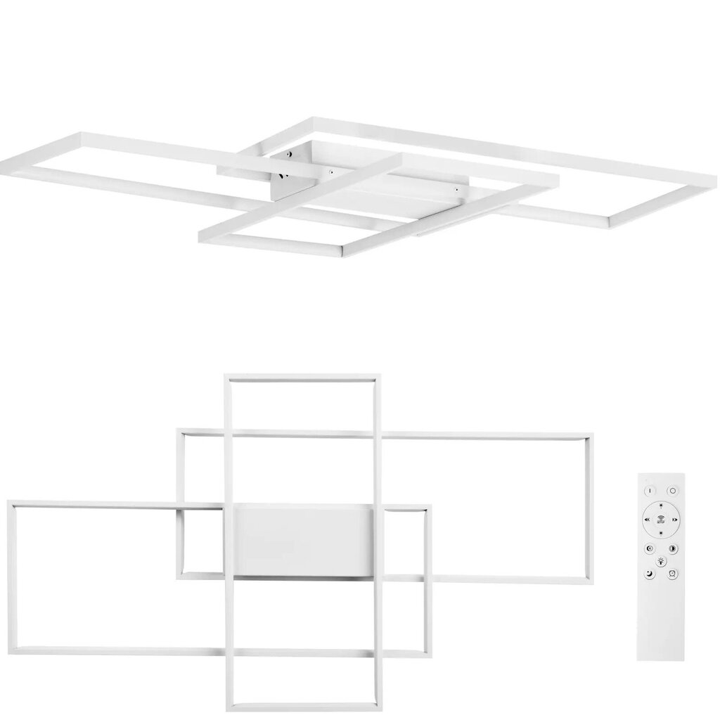 Moderni LED-kattovalaisin kaukosäätimellä - 3 suorakulmiota hinta ja tiedot | Kauneushoitolan kalusteet | hobbyhall.fi