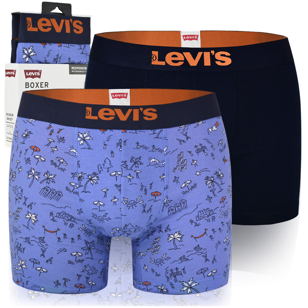 Bokserit Miesten Levi's 0950 Puuvilla, Alusvaatteet, 2 kpl hinta ja tiedot | Miesten alushousut | hobbyhall.fi