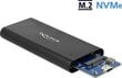 Delockin ulkoinen kiintolevykotelo M.2 NVME USB-C 3.1 Gen hinta ja tiedot | Komponenttien lisätarvikkeet | hobbyhall.fi