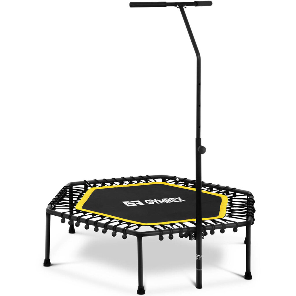 Urheilutrampoliini säädettävällä kahvalla Gymrex, 124 cm hinta ja tiedot | Fitness-trampoliinit | hobbyhall.fi