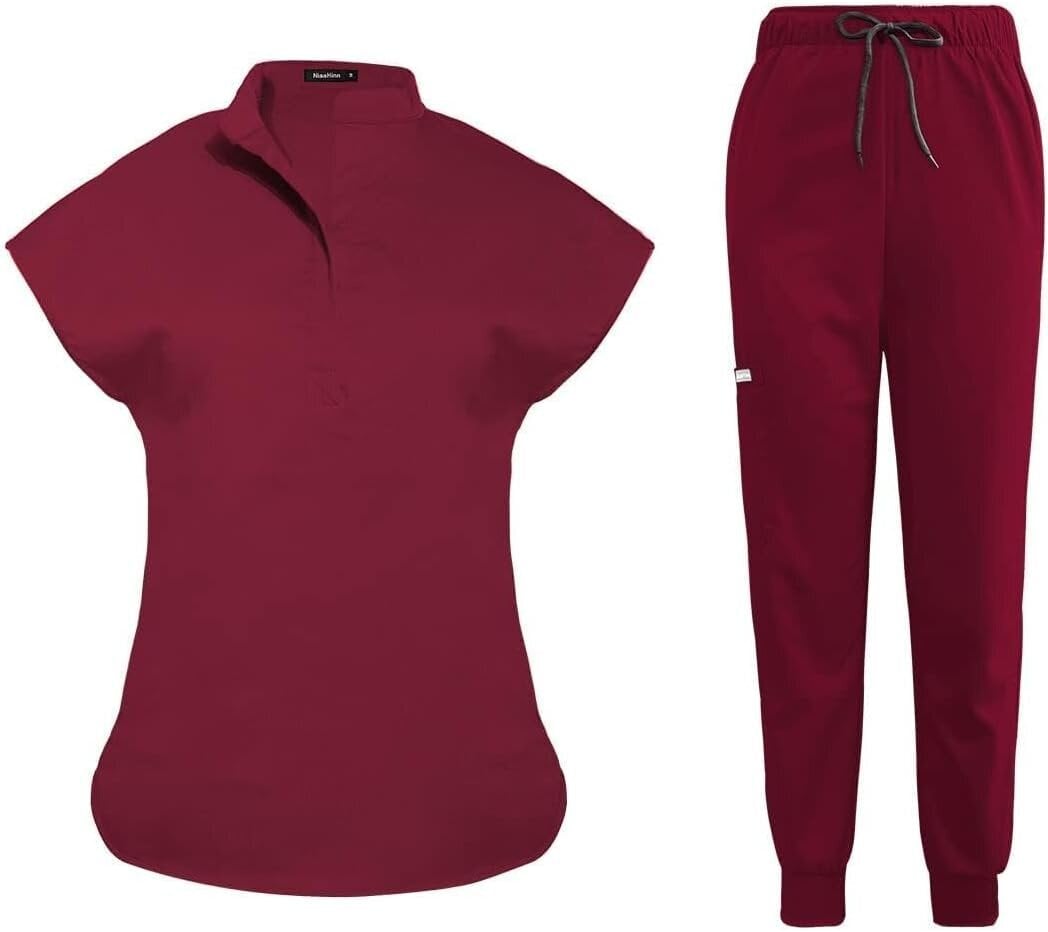 Scrubs-setti naisille Sairaanhoitajan univormu lenkkeilypuku Stretch Top & Housut, joissa on monitasku sairaanhoitajan työvaatteille hinta ja tiedot | Naisten setit ja haalarit | hobbyhall.fi