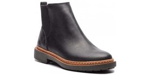 Clarks Trace Fall naisten mustat nahkaiset slip-on saappaat hinta ja tiedot | Naisten kengät | hobbyhall.fi