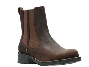 Clarks naisten Orinoco Hot ruskea nahka eristetty slip-on saappaat hinta ja tiedot | Naisten kengät | hobbyhall.fi