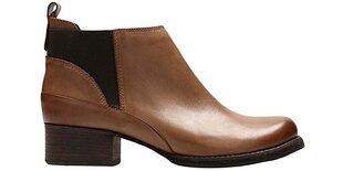 Clarks Monica Pearl ruskeat nahkasaappaat slip-on saappaat hinta ja tiedot | Naisten kengät | hobbyhall.fi