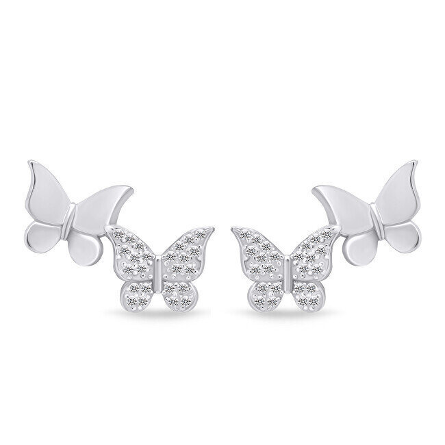 Brilio Silver Leikkiset hopeiset korvakorut Butterflies EA631W sBS2852 hinta ja tiedot | Korvakorut | hobbyhall.fi