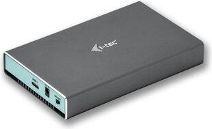 i-tec MySafe USB-C / USB 3.0 2x M.2 SSD Raid ulkoinen kotelo hinta ja tiedot | Ulkoisten kovalevyjen kotelot | hobbyhall.fi