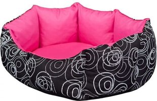 Hobbydog-sänky New York, L, Pink/Black Circles, 65x55 cm hinta ja tiedot | Pedit ja pesät | hobbyhall.fi