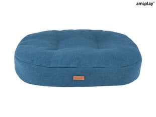 Amiplay soikea patja Montana Blue L, 78x65x10 cm hinta ja tiedot | Pedit ja pesät | hobbyhall.fi