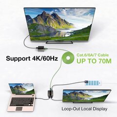 HDMI Extender Techly 4K*60 Hz jopa 70 m Cat6/6a/7 IR Techly hinta ja tiedot | Signaalinvahvistimet | hobbyhall.fi