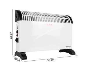 Konvektorilämmitin Maltec 2000 W valkoinen 52 x 34 mm hinta ja tiedot | Lämmittimet | hobbyhall.fi