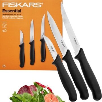 Veitsisarja laatikossa Fiskars UUSIMMAT KEITTIÖVEITSET JÄLTTISET SERTTI 6 tai enemmän. hinta ja tiedot | Veitset ja tarvikkeet | hobbyhall.fi