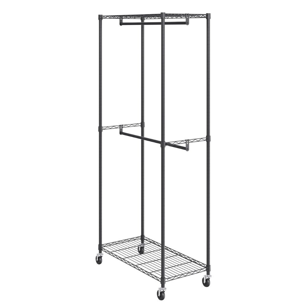 Kaksikerroksinen vaateteline Vevor, 915x2040x450 mm, 136 kg hinta ja tiedot | Naulakot | hobbyhall.fi